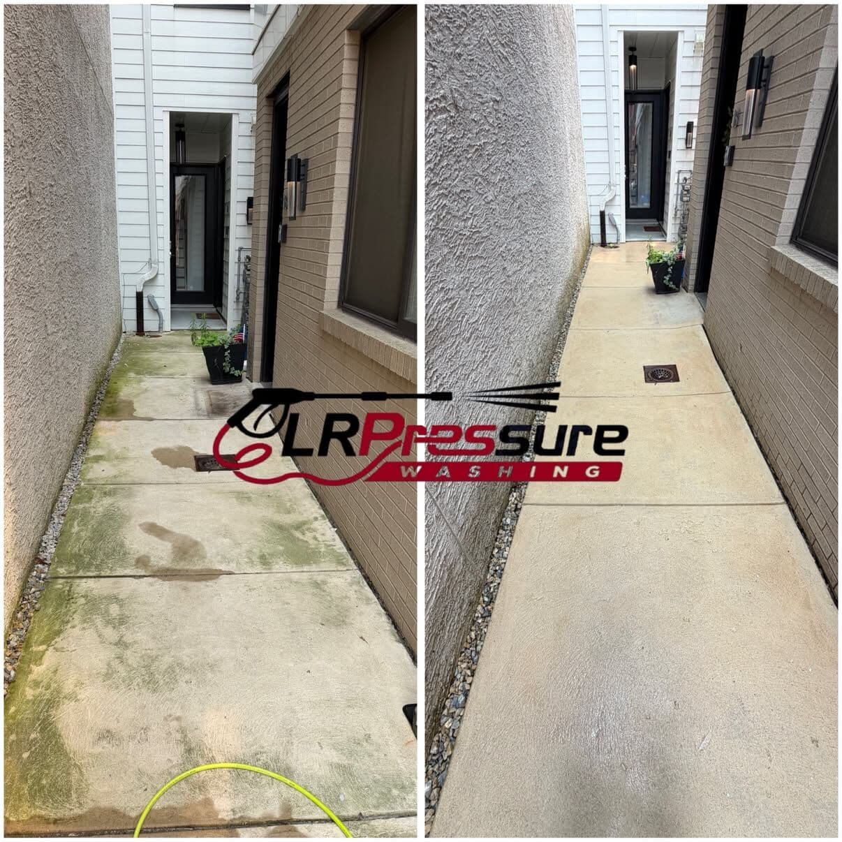 Algae-Covered Walkway Restored to Like-New Concrete